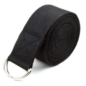 8′ Cotton Yoga Strap with Metal D-Ring