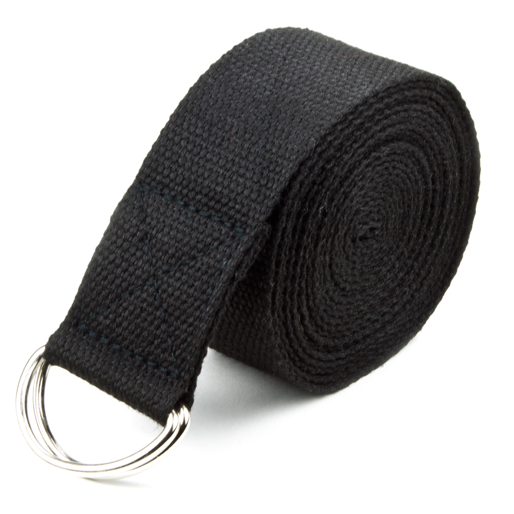 black yoga strap